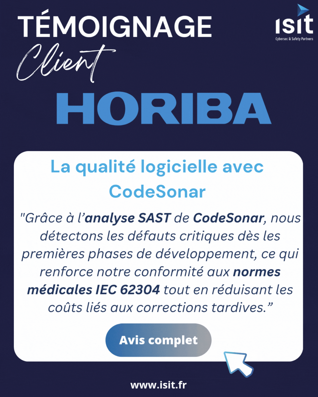Témoignages-HORIBA-CODESEONAR-ISIT Témoignages-HORIBA-CODESEONAR-ISIT